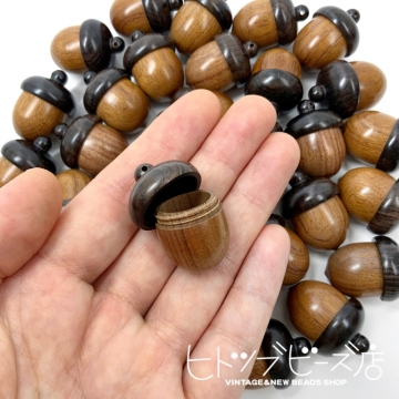 木製どんぐりロケットペンダントパーツのご紹介！を開く