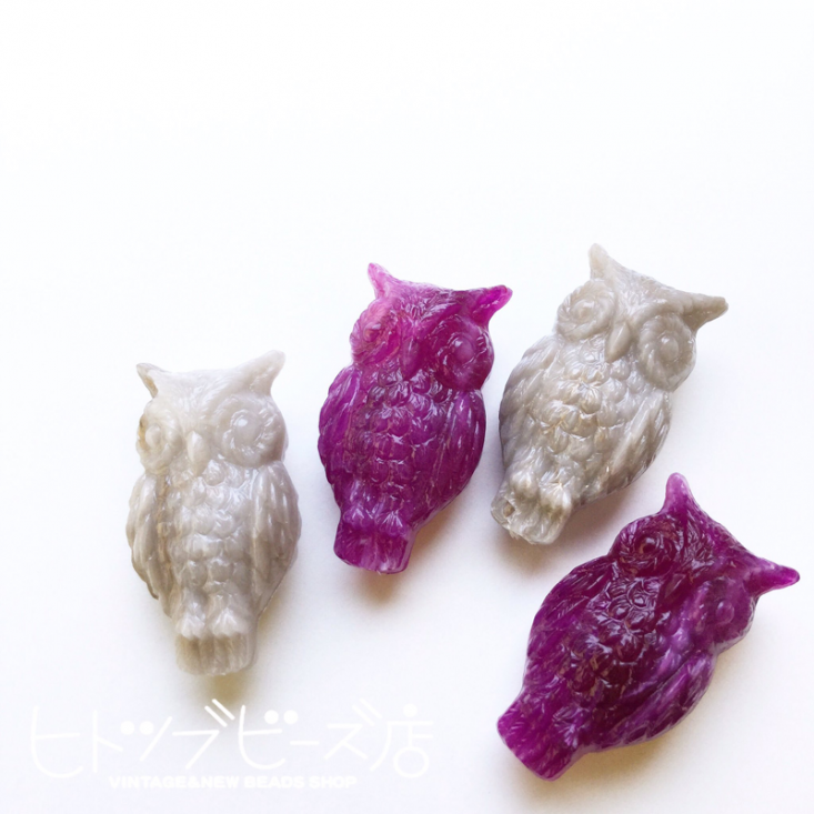 ふくろうのアクリルビーズ