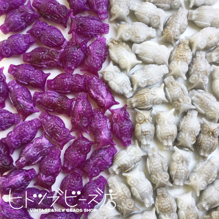 ふくろうのアクリルビーズ