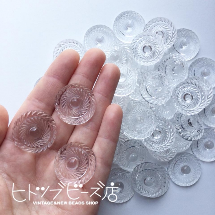 切子ガラス風アクリルカボション