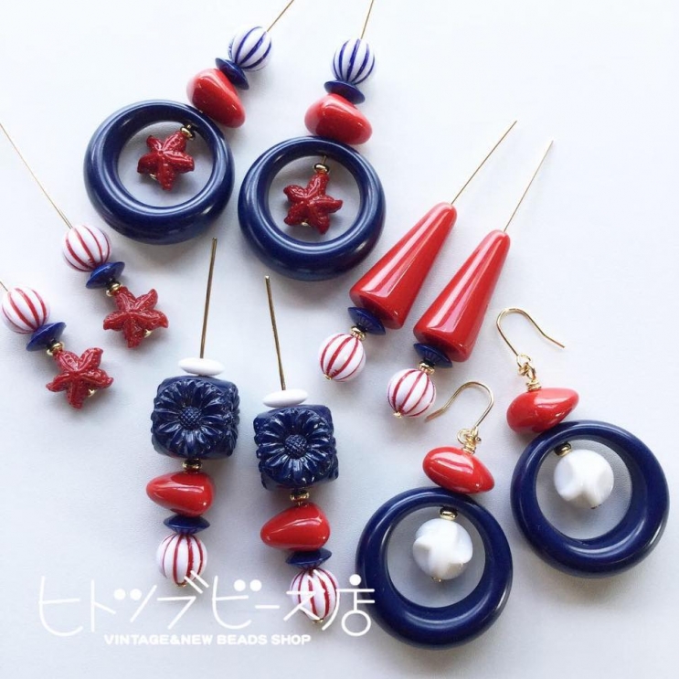 トリコロールカラービーズ