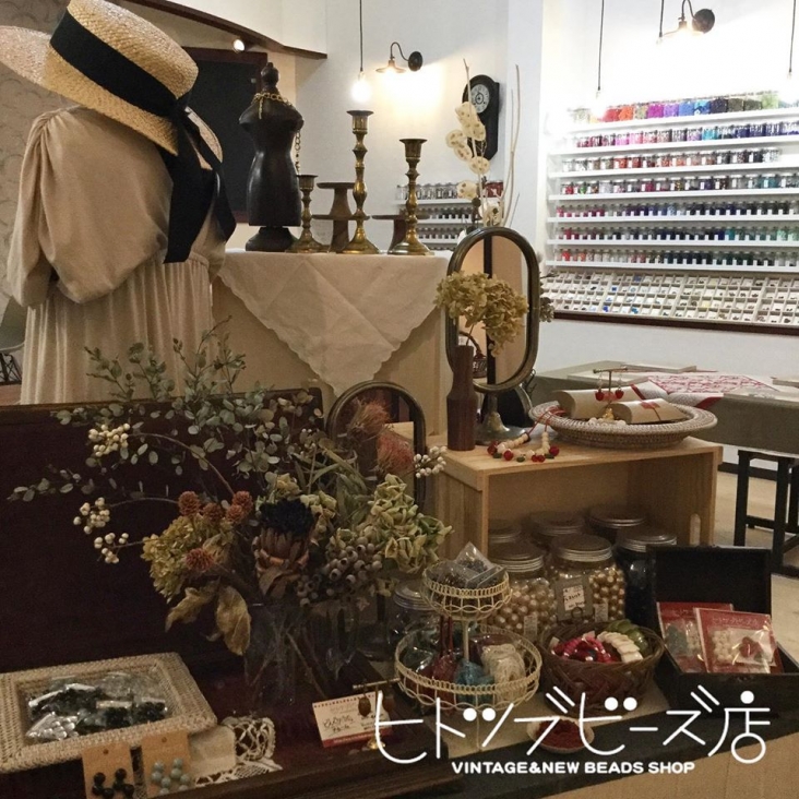 ヒトツブビーズ店の店内